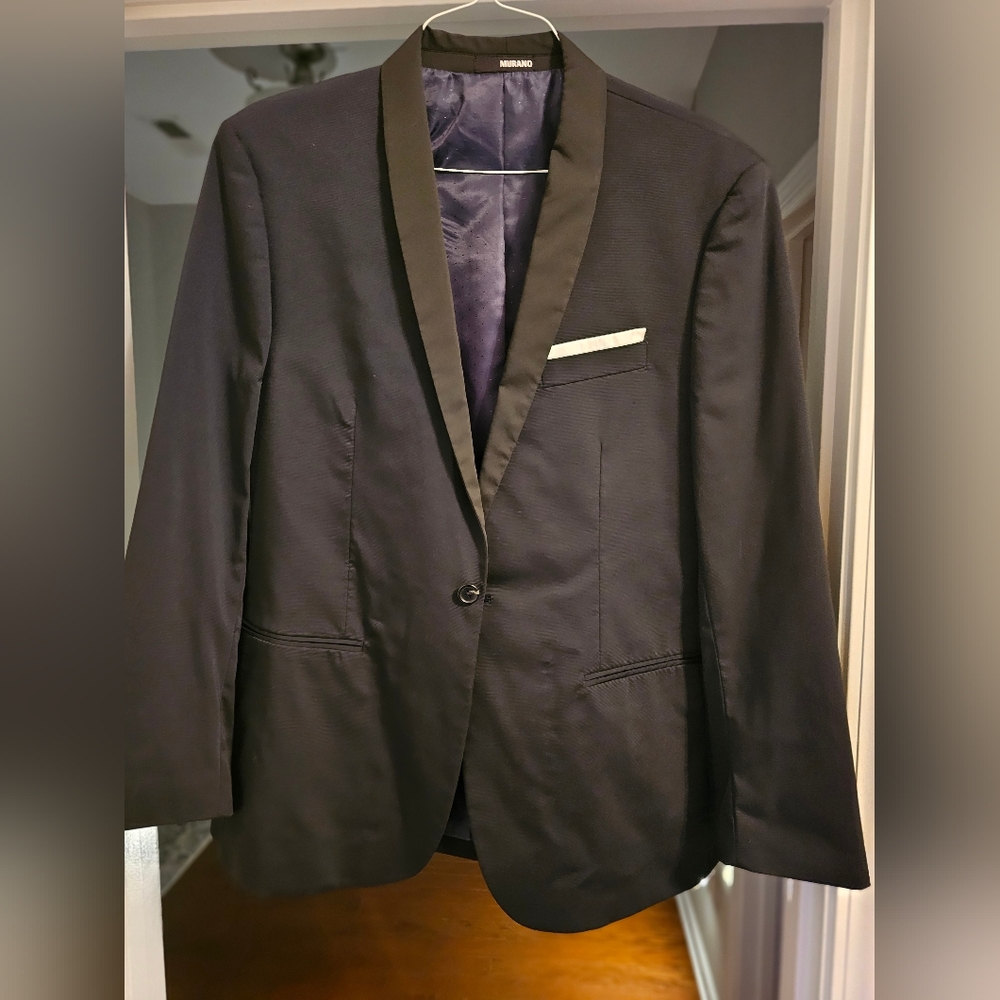 Mens Murano Size XL Dark Blue/Black Sport Coat/Jacket